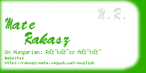 mate rakasz business card